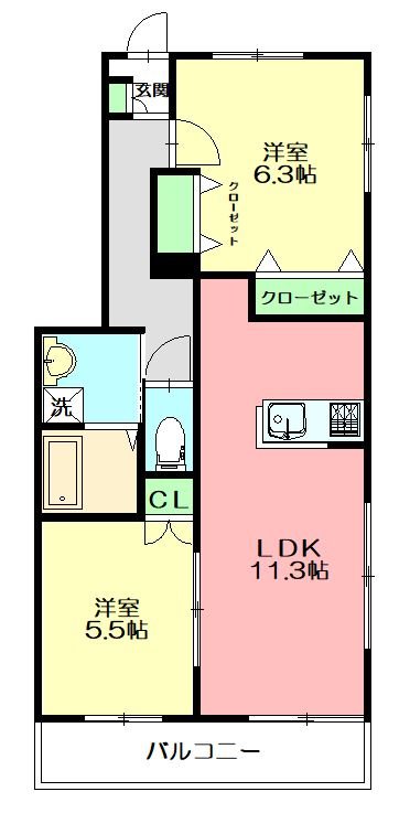 アフェクティオB棟 間取り